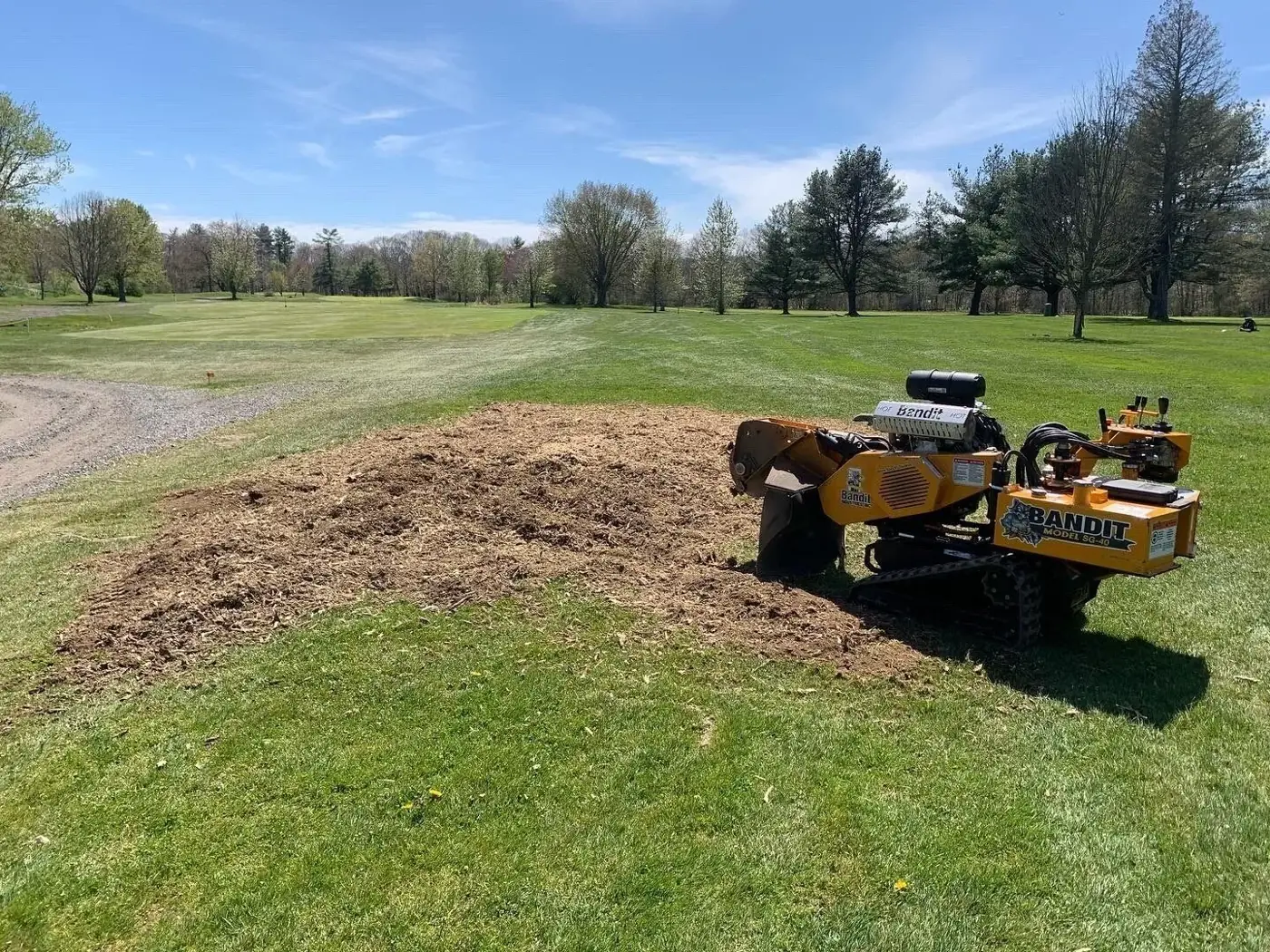 Apex equipment and stump grinding work from our project gallery